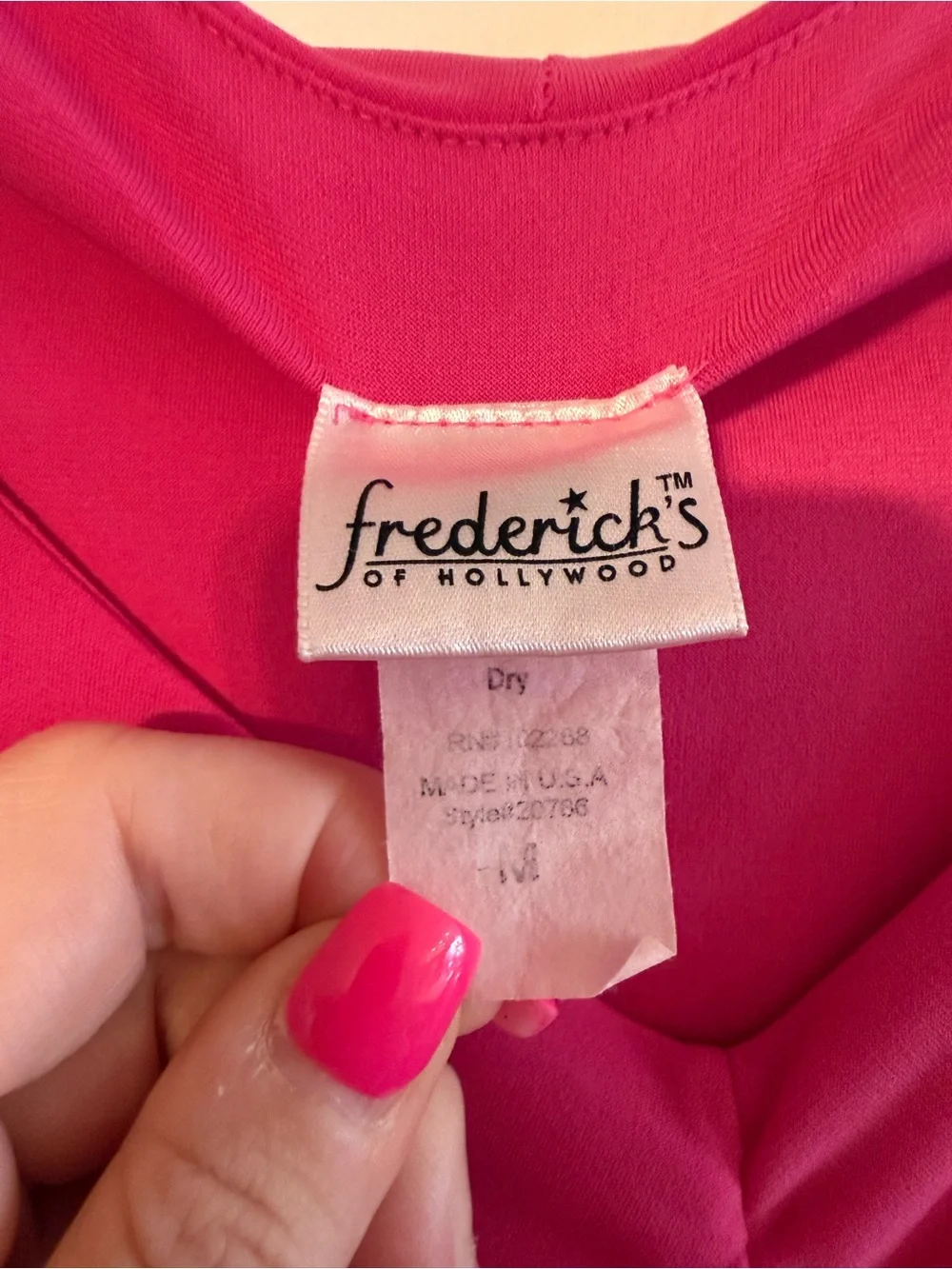 Frederick's of Hollywood Hot Pink Ruched Tie-Shoulder Mini Dress